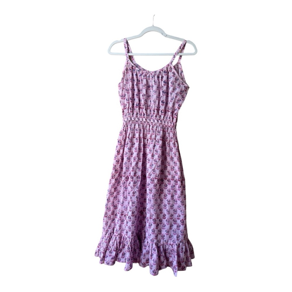 Pink block printed summer dress by Shade Amour Size Medium